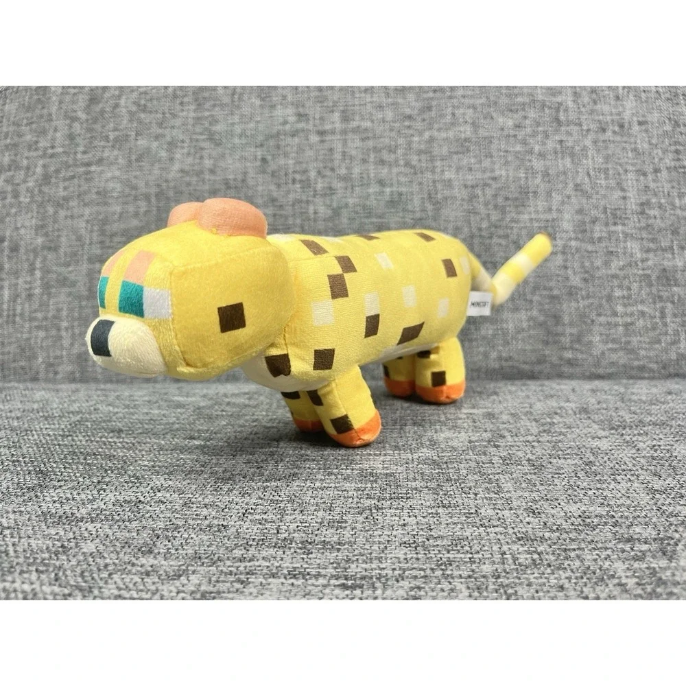 Minecraft Ocelot Small Plush Doll Stuffed Toy Yellow Cat Figure Animal